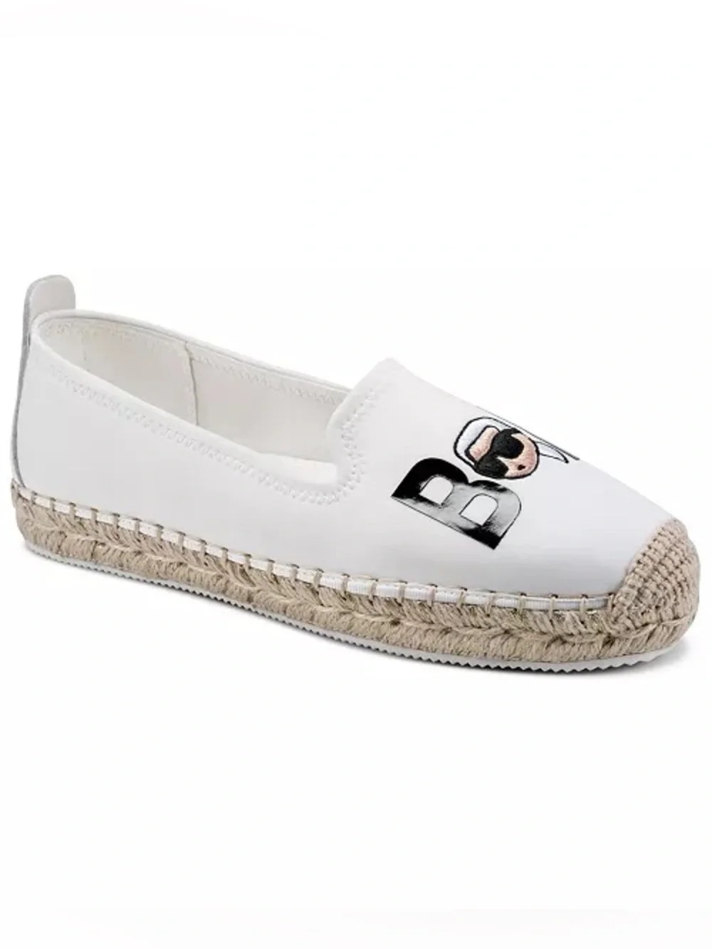 Karl Lagerfeld Women's Michaela Bonjour Slip-On Espadrilles Flats
